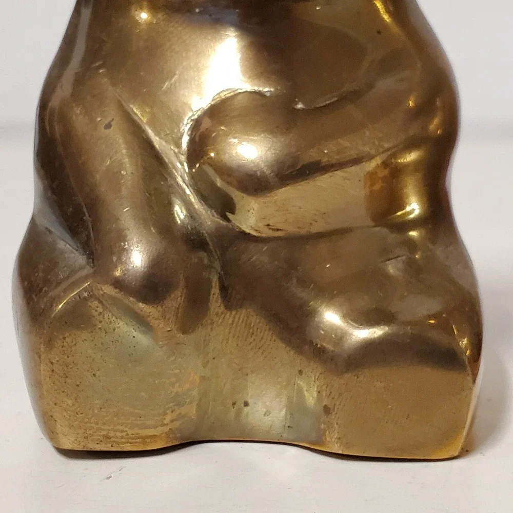 Brass Panda Bear Cubs Figurines Paperweights Miniature Statues‎ 4